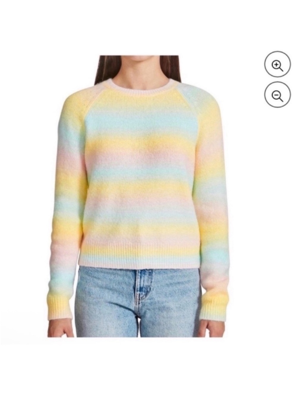 NWT BB Dakota Steve Madden Ombre Wool Blend Pullover Sweater Sz S Crewneck